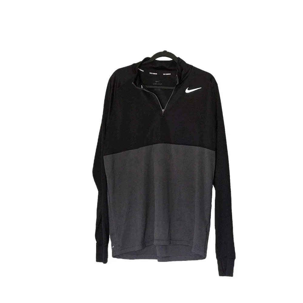 Nike‎ Dri-Fit Pullover Workout Running Shirt Black , 1/4 Zipper